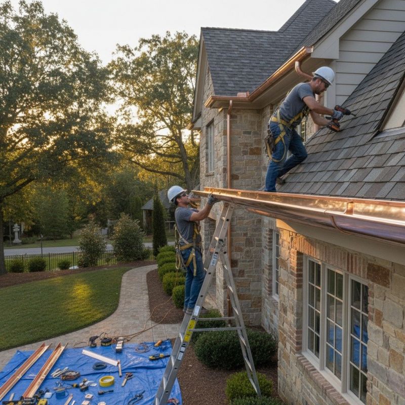 Copper Gutters Installation